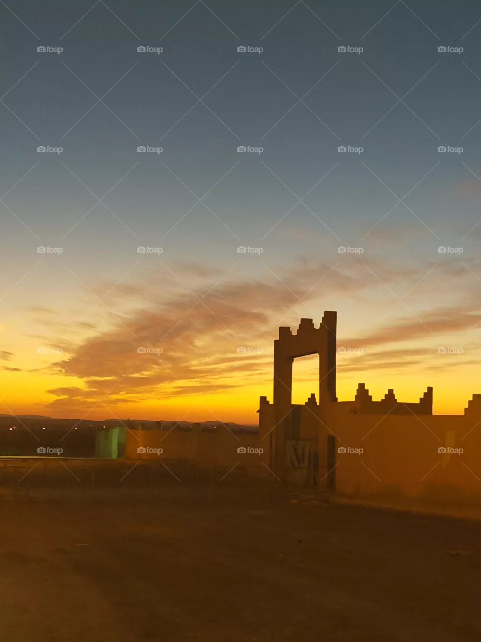 colours on the sky ,a beautiful scene after sunset in Guelmim