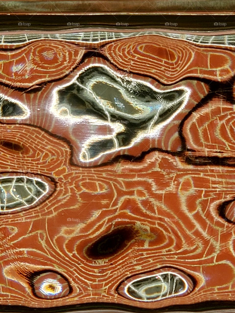 bricks seen through a glass block