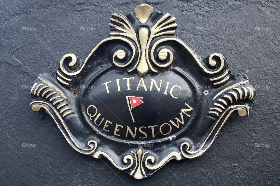 ornament in Cobh, the last port of the Titanic