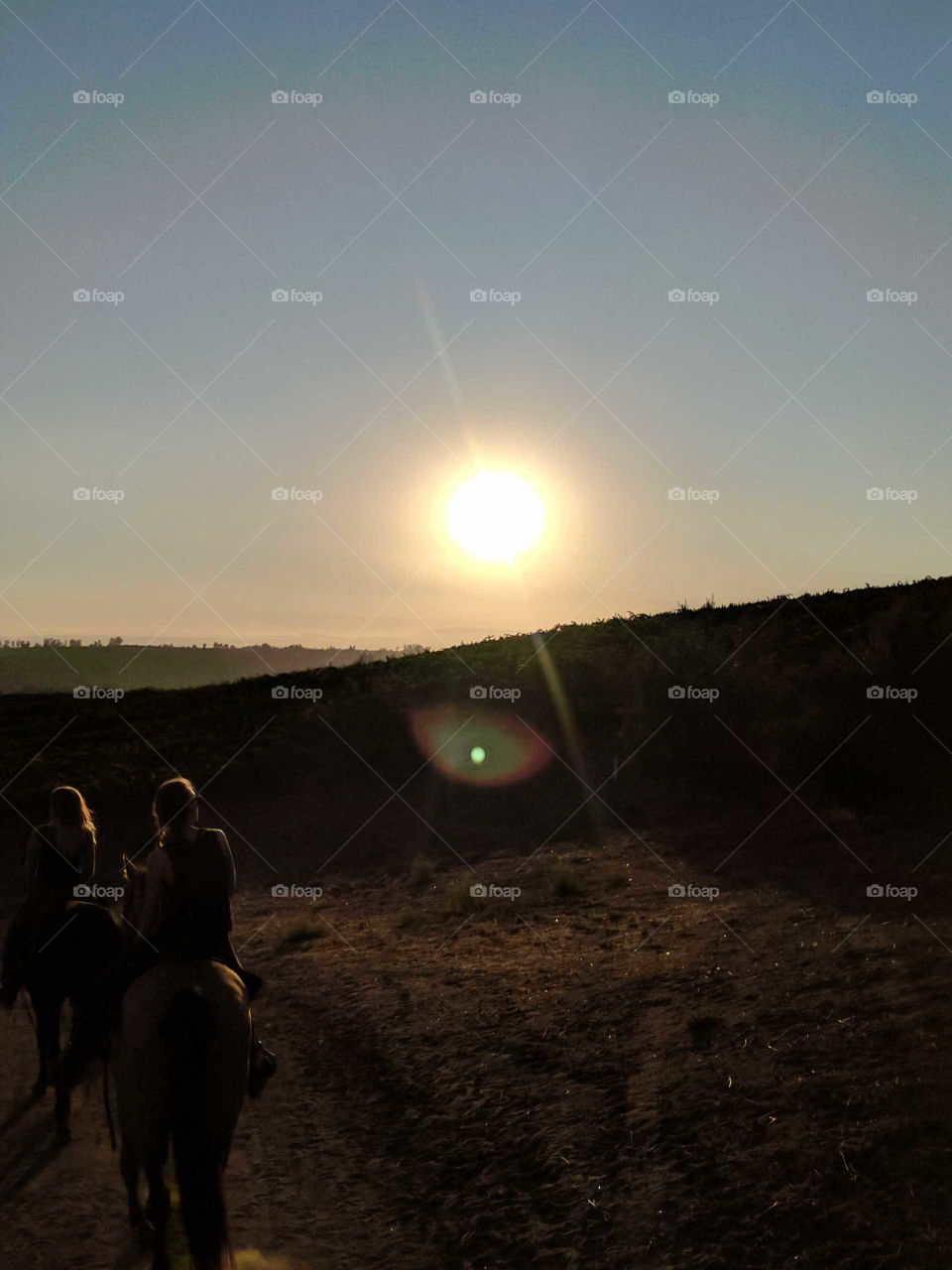 sunset horseback