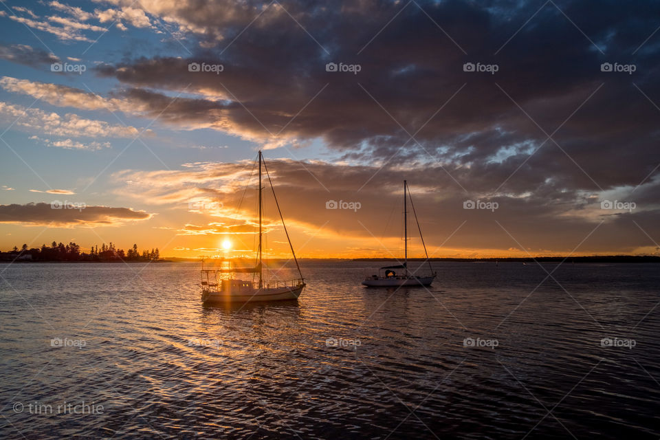 Another very cool start to the day - Sunrise on Sydney’s Botany Bay may look warm, but the breeze was biting