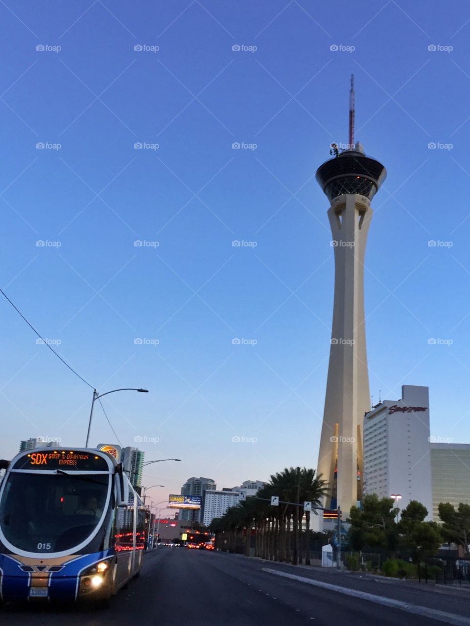 On the Las Vegas strip