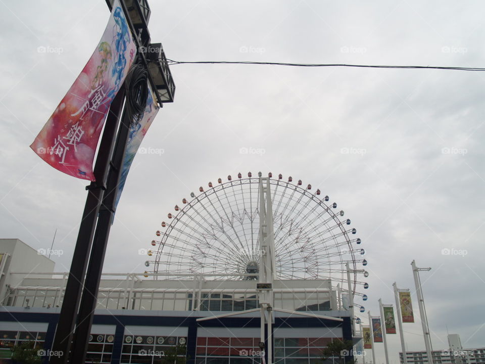 Osaka's famous ferris wheel