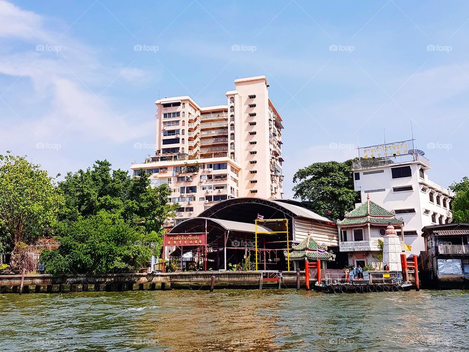 Scenic view of waterfront in Bangkok