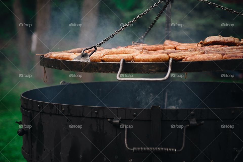 Close-up of grilled food