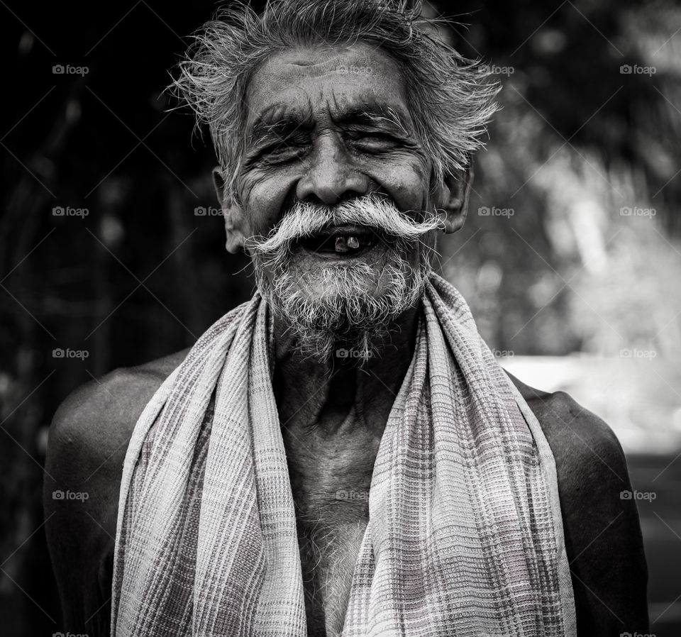 A Story of a farmer who impressed me with his innocent smile..  The moment he smiles when i said your mustache was awesome....  This is that click.... #mustache