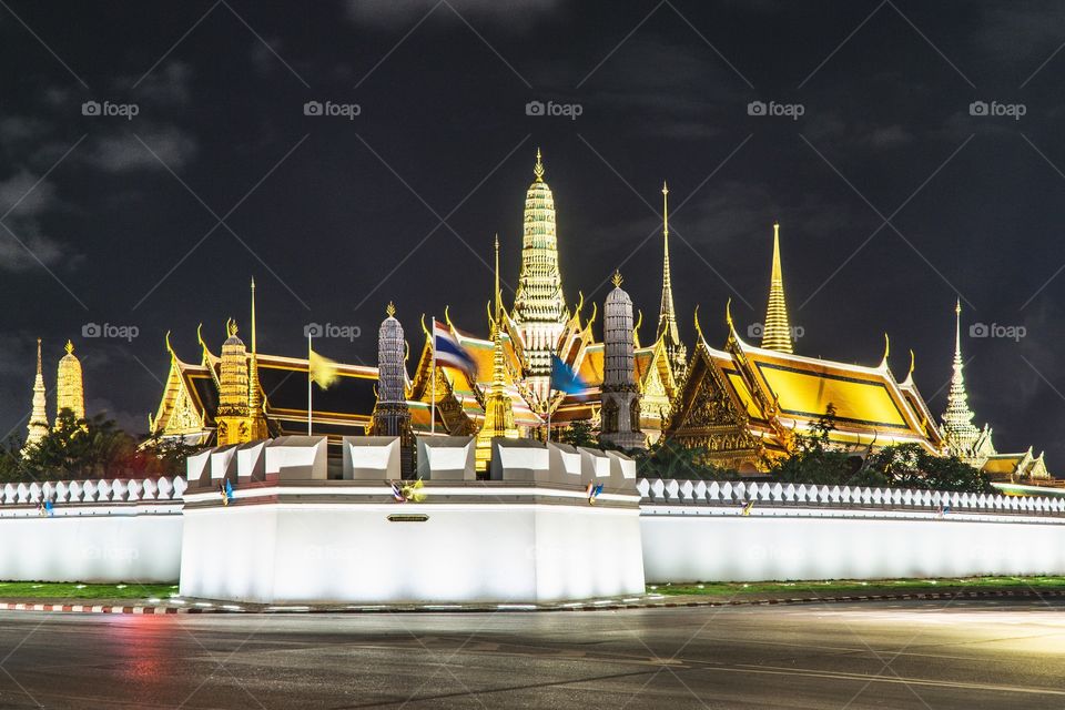 The Grand Palace and Wat Phra Si Rattana Satsadaram (Temple of the Emerald Buddha) or Wat Phra Kaew commonly known