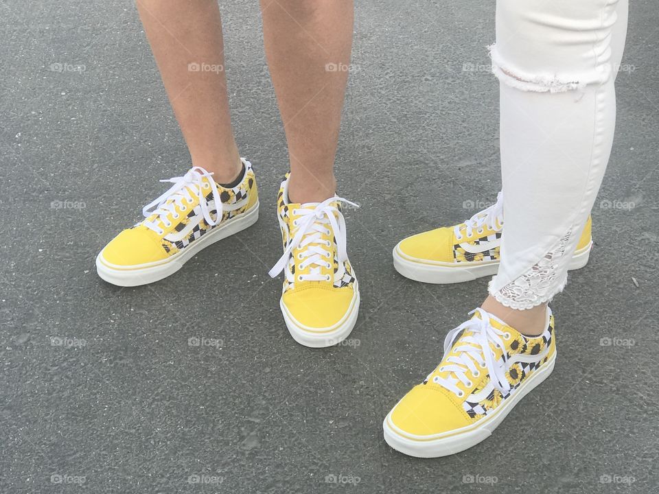 Yellow Shoes Going to School in Style 