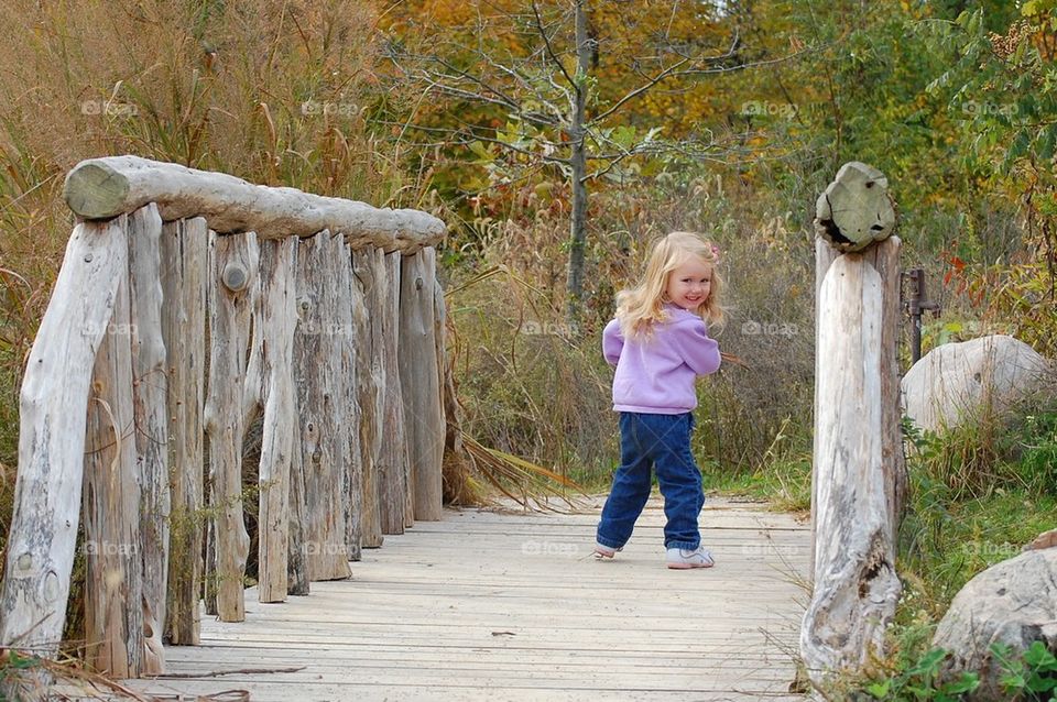 Baby on a bridge