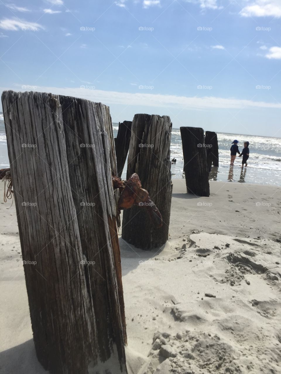 Children Playing on the Beach