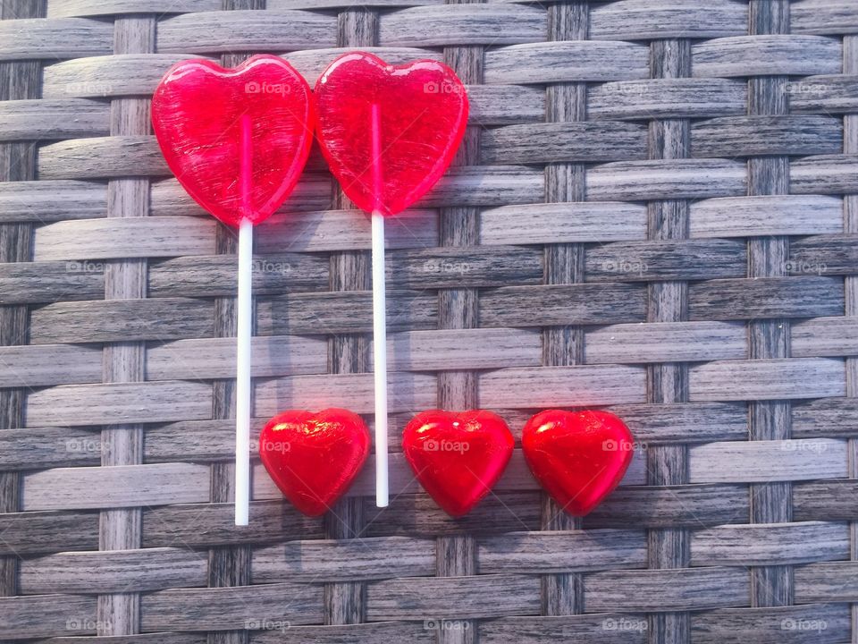 Lollipop with heart shape