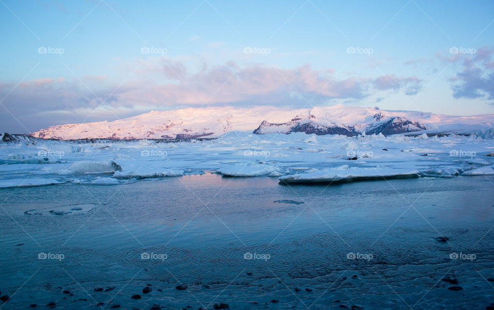 Scenic view of a iceland against sky