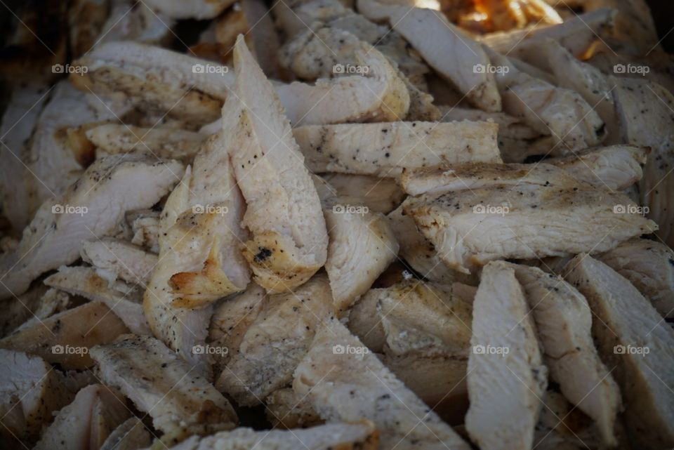sliced chicken