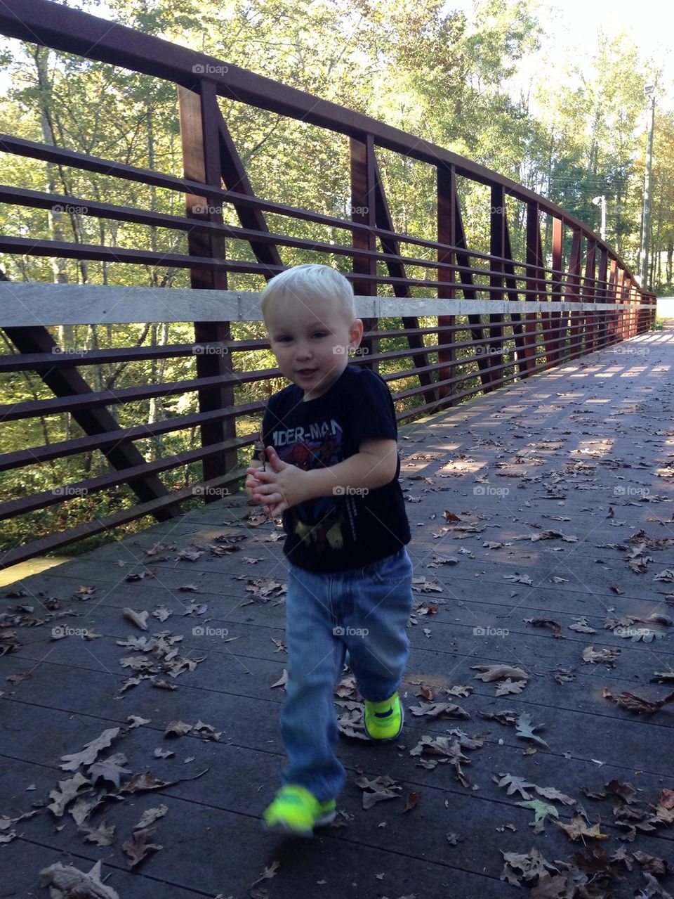 Running on a bridge 