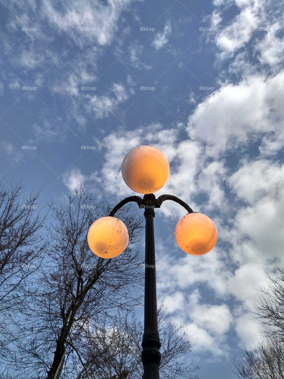 lamp and clouds