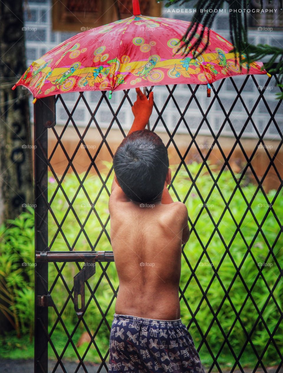 Kids loves to play in rain.
