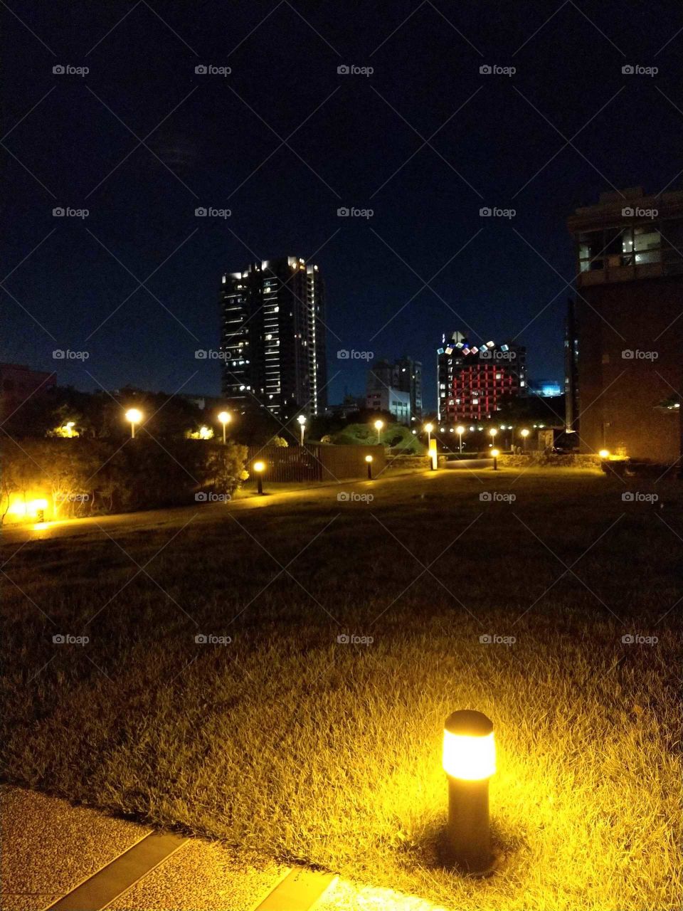 your local treasures: the nightscape behind National Taiwan Museum of Fine Arts(a section of fine arts park)