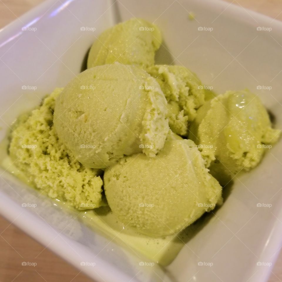 Matcha green tea ice cream