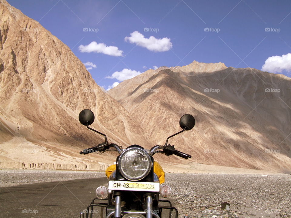 Royal Enfield on the road