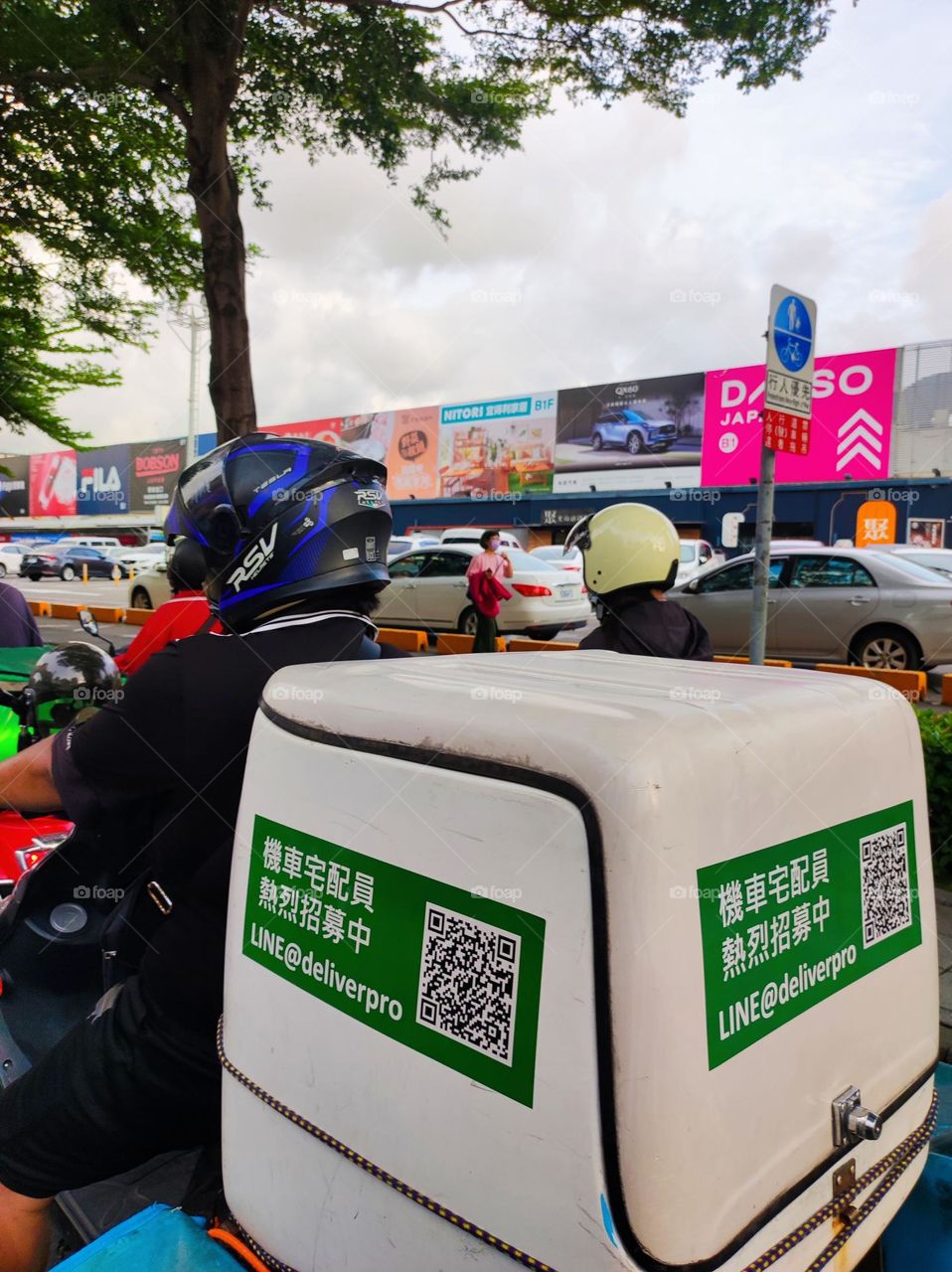 Motorcycle for delivery service