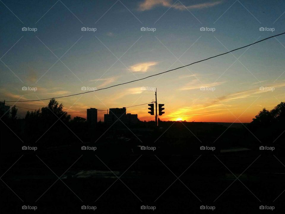 Sunset, Evening, Dusk, Dawn, Silhouette