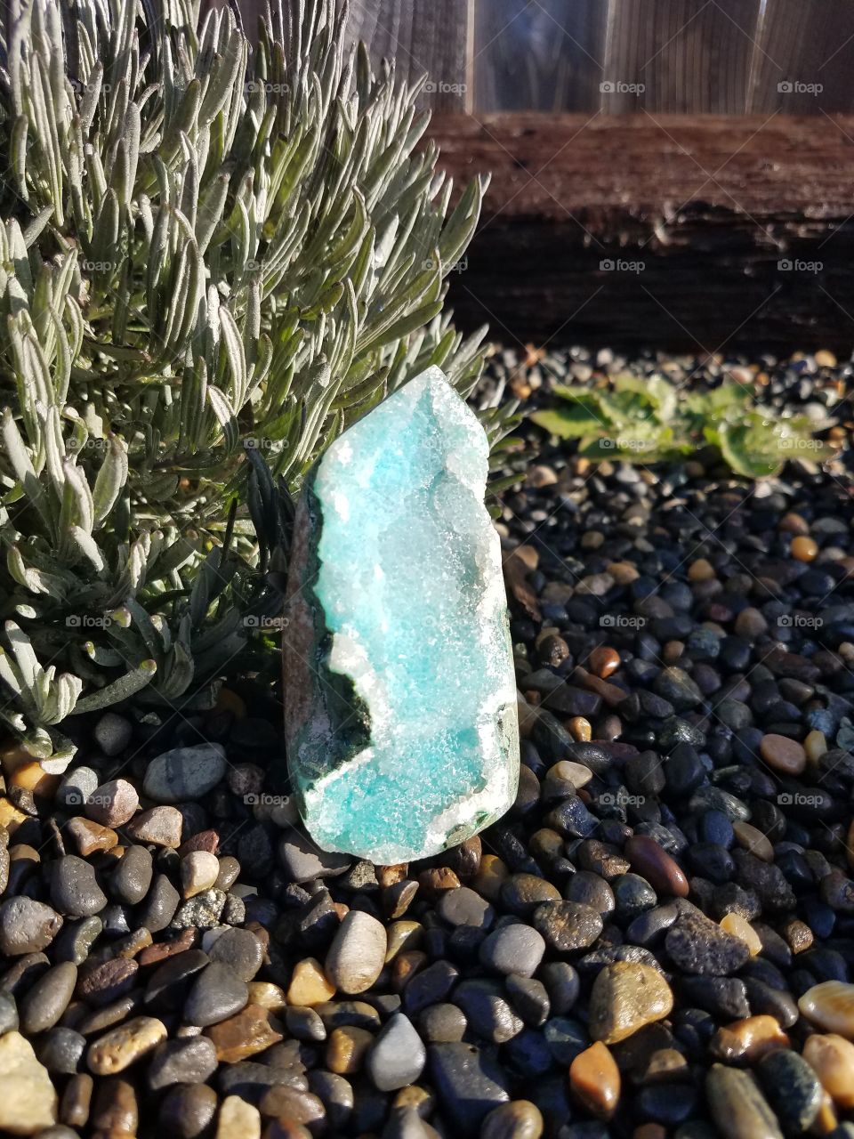 natural undyed blue gem silica crystal specimen