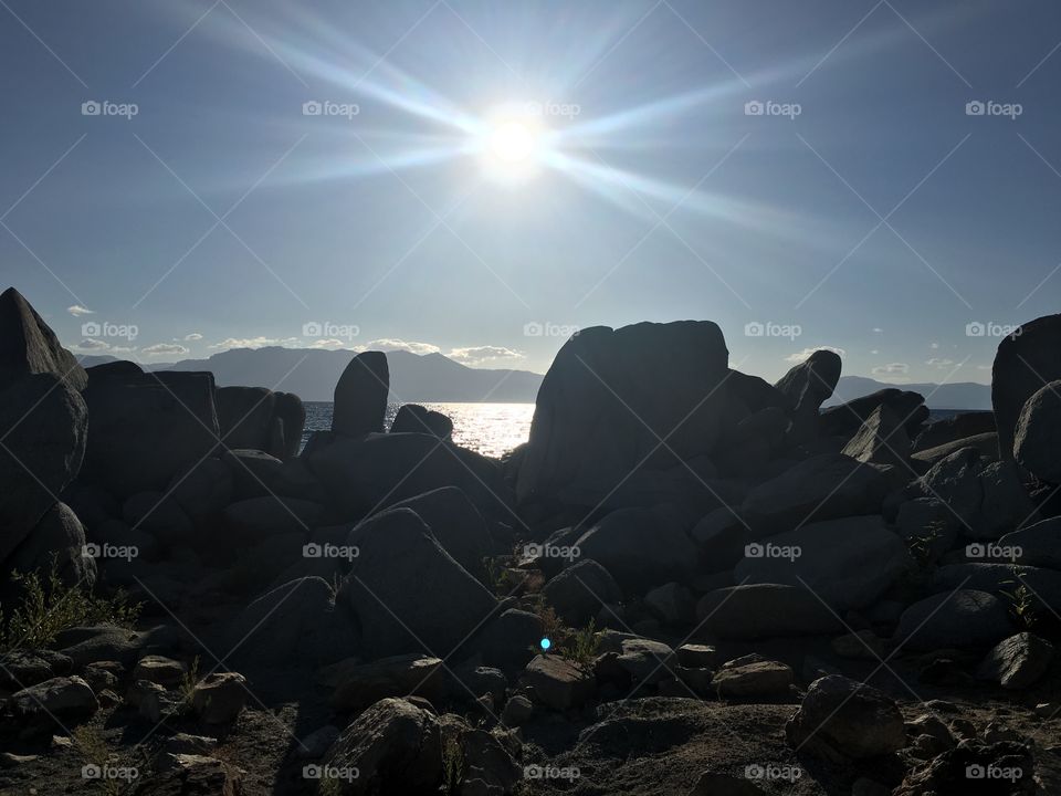 Sunset, Dawn, Landscape, Beach, Rock