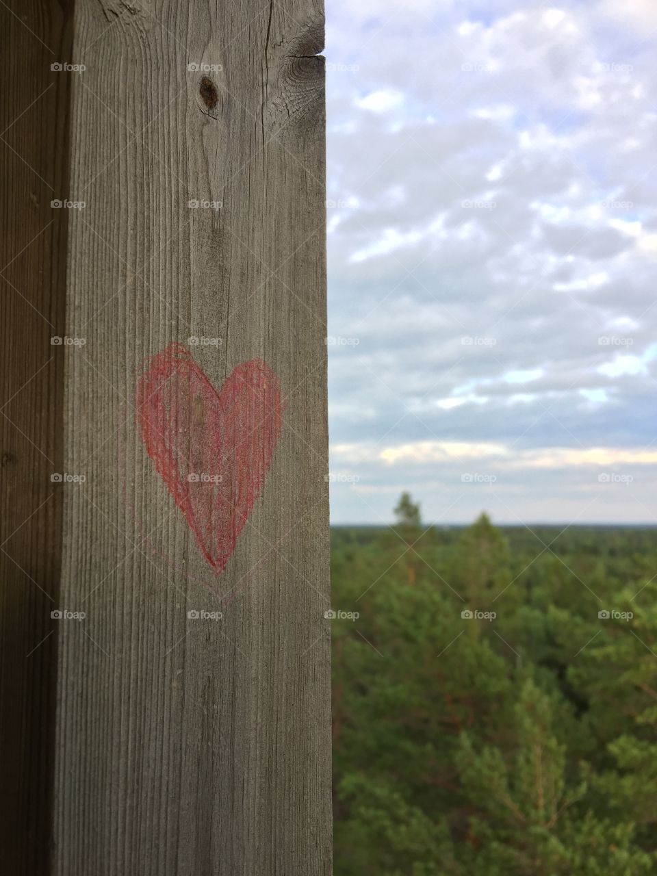 Heart and sky