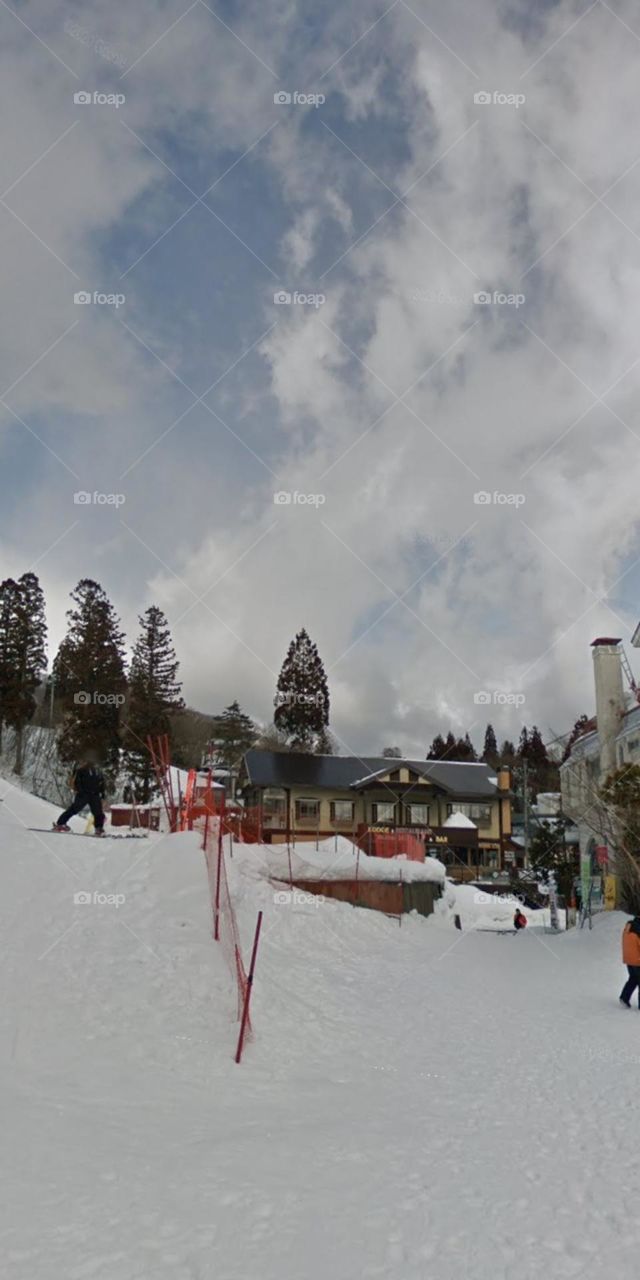 Khu trượt tuyết.