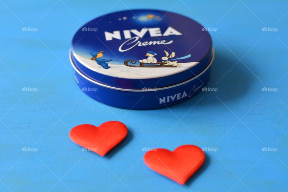 love ❤️ Nivea cream with red hearts