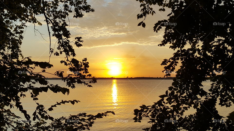Sunset at Lake Overholser