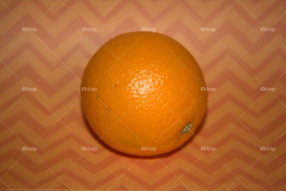 Orange in Front of Orange Abstract Background