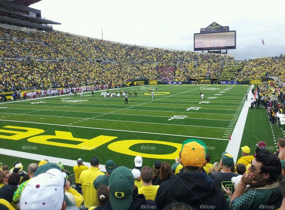 Oregon Ducks. Game at Autzen stadium