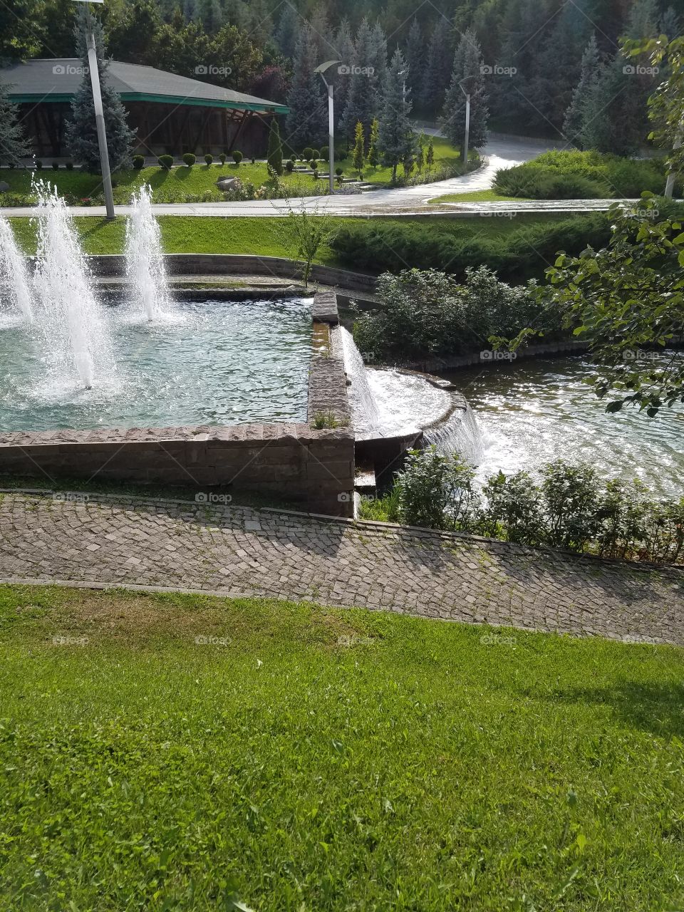 waterfalls in the dikman vadesi park in Ankara Turkey