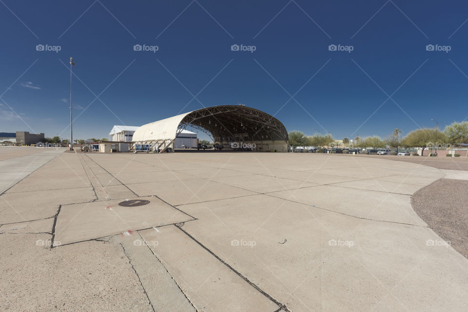 Vintage Open Airport Hangar