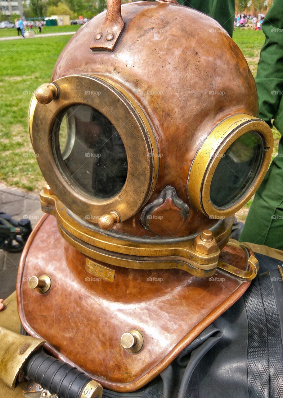 Old diving helmet