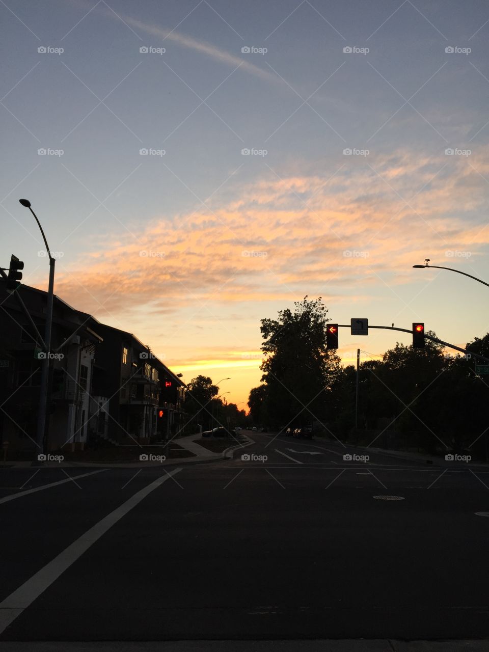 Street, Road, Sunset, Light, Landscape