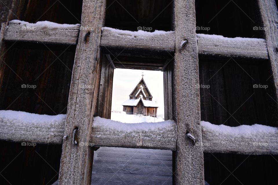Captivating view of an old stave church in Norway 