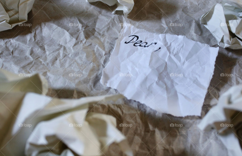 Crumpled paper, dear...