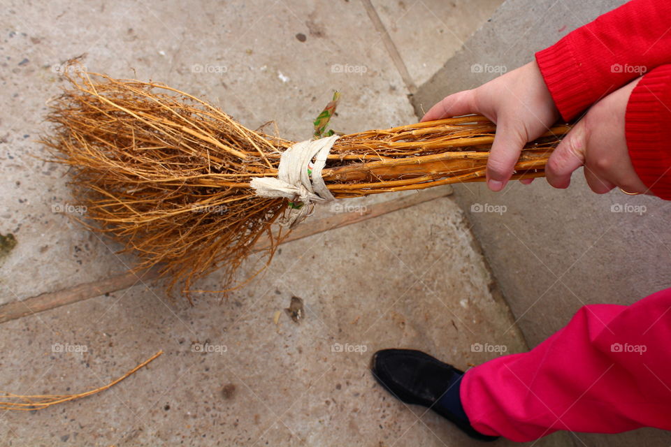 traditional broomstick