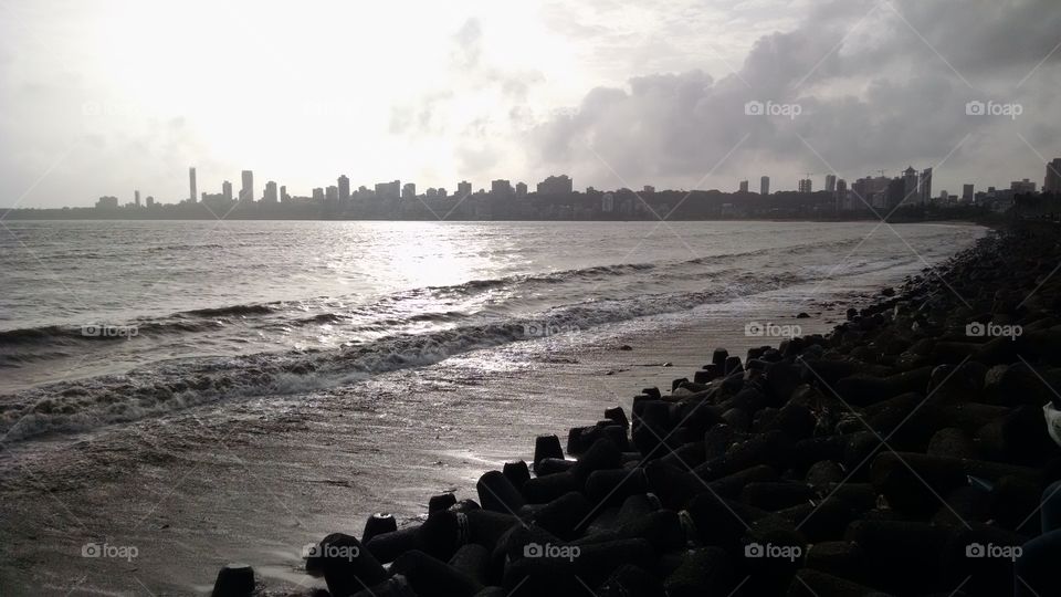 The necklace of Mumbai, Nariman Point - sea face