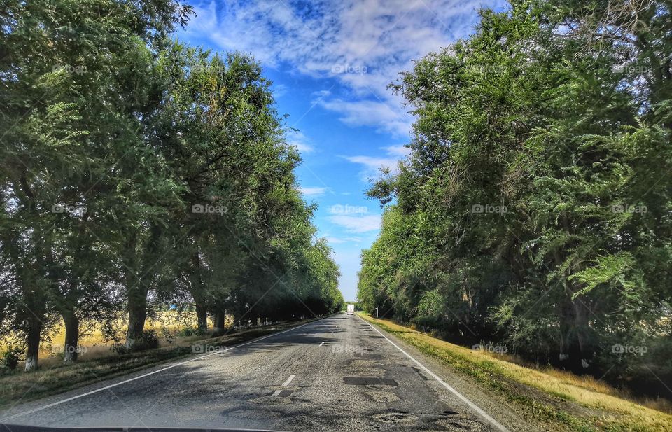 Road under the the sky