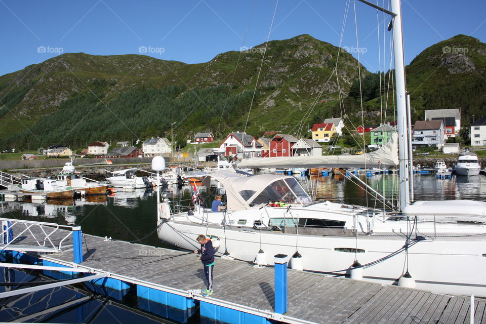 Summer vacation in Norway Runde island.