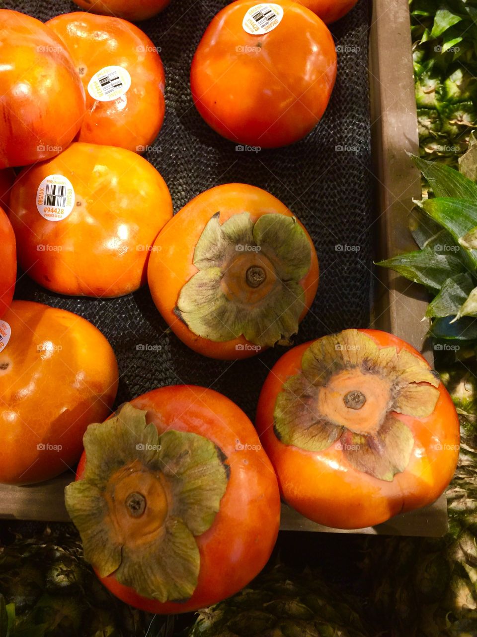 Exotic fruits persimmons
