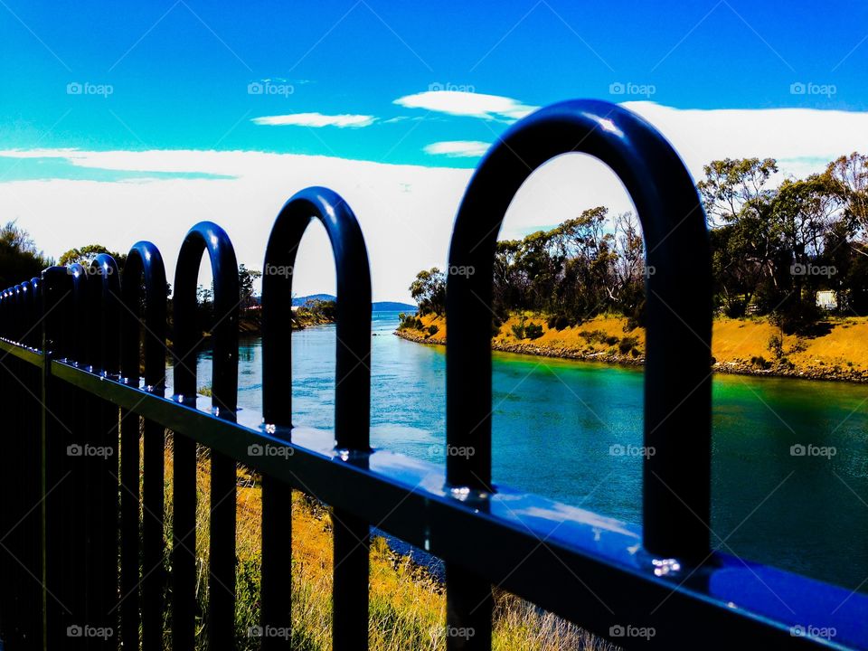 Gated. River at Dunalley, Tasmania