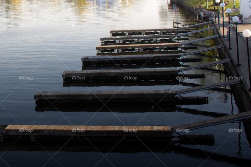 Docks in water in a canal
