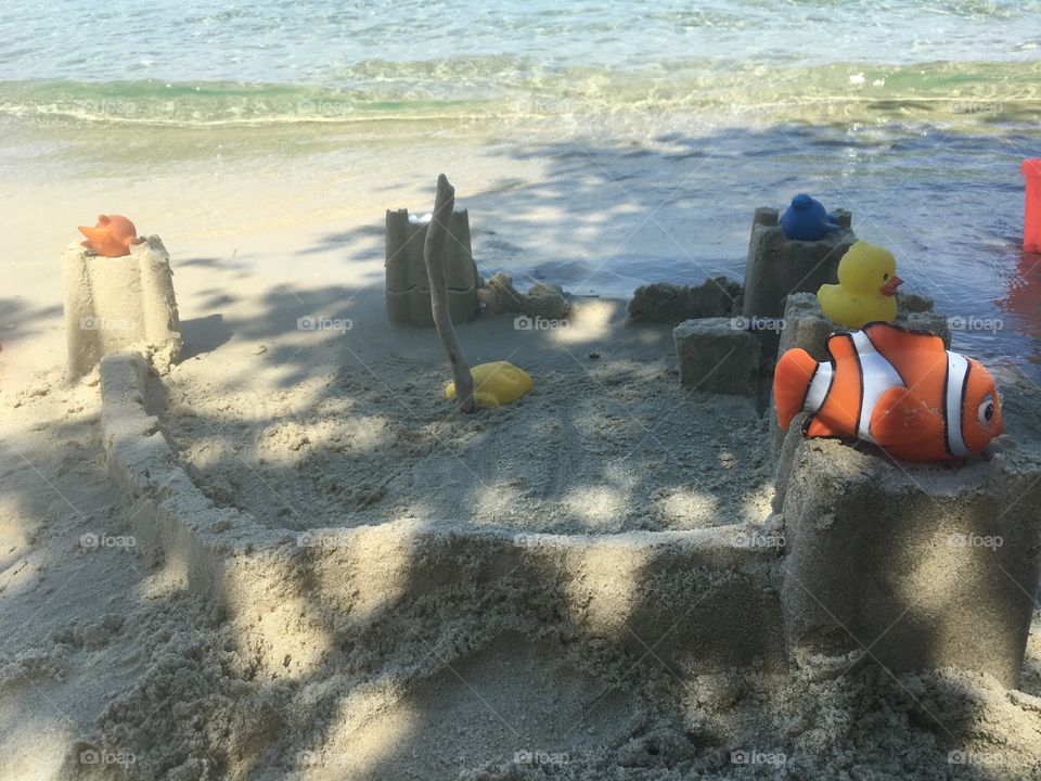 Children's sand castle