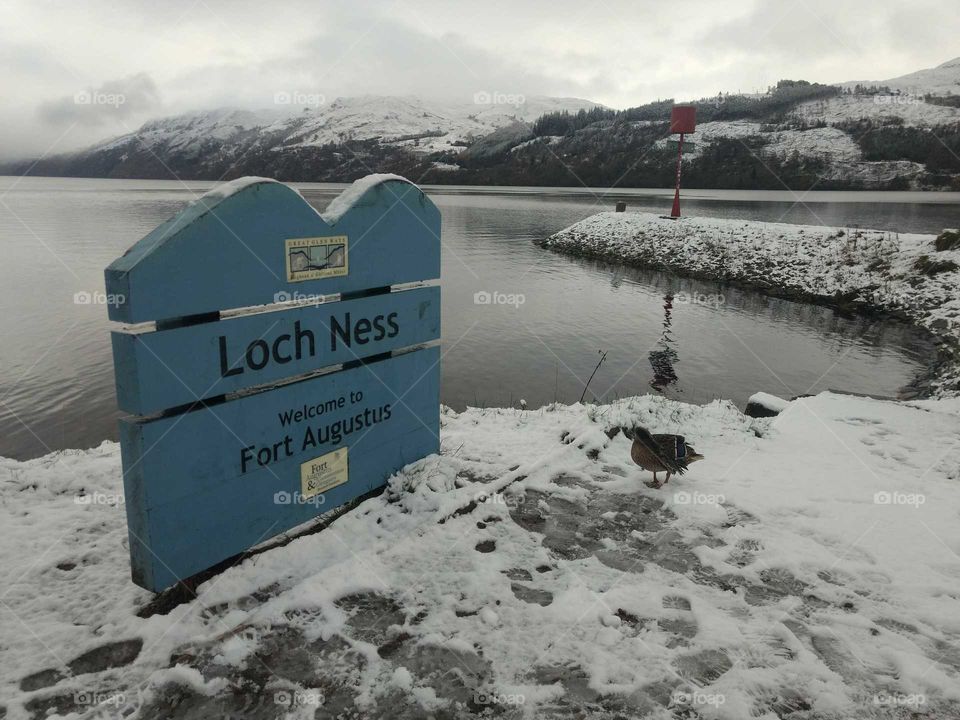 Snow in Loch Ness