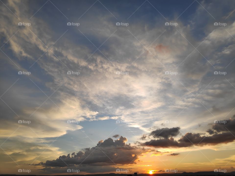 a image of sun set