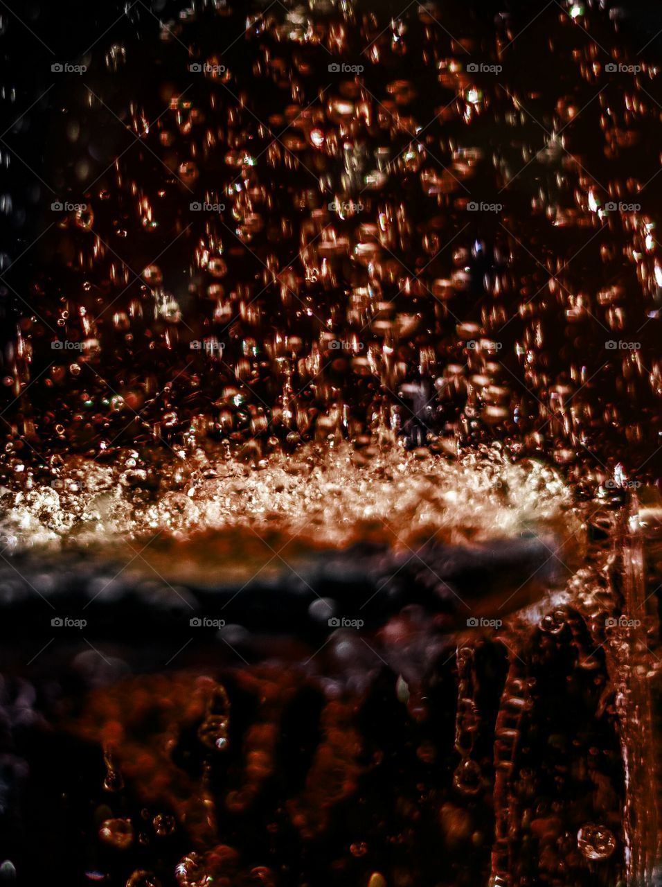 Close-up of drink with bubbles